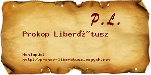 Prokop Liberátusz névjegykártya